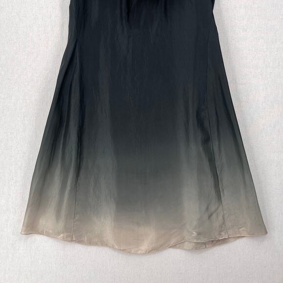 VIVIANA UCHITEL Sleeveless Silk Dress Small Gray Ombre Dip Dye Tuni Shift Cowl - Picture 6 of 16